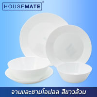 SP-MLW ลดล้างสต็อก จาน โอปอล OPAL GLASS สีขาวล้วน ไม่มีลาย จำกัดการสั่งไม่เกิน 6ใบ/1ออร์เดอร์ ( พร้อมส่ง )