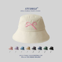 หมวกบักเก็ต ปักโบว์ (มีเชือกแถมให้) bucket มี 6 สี