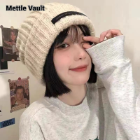 หมวก Vault-ฤดูหนาวหมวกตัวอักษรเกาหลีบิดกลางแจ้งได้รับความนิยมแนวแฟชั่นแบบลำลองหมวกอบอุ่นขนาดเล็กหมวกถัก