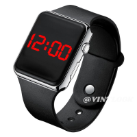 VINTLOOK <จัดส่ง 24 ชั่วโมง>นาฬิกาดิจิตอล LED แฟชั่นสายซิลิโคนผู้ชายและผู้หญิงนาฬิกาอิเล็กทรอนิกส์คู่สไตล์ย้อนยุคนาฬิกา ผู้หญิง