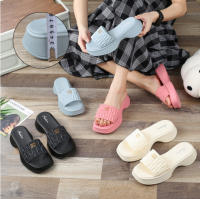 รองเท้าแตะลําลองแฟชั่นส้นสูง เหมาะสำหรับผู้หญิง1196