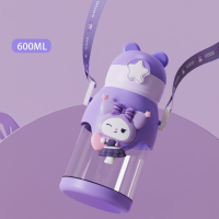 BZ03 กระติกน้ำ กระบอกน้ำ กระติกน้ำเด็ก ขวดน้ำ ลายการ์ตูน ขนาด 600ml มีฝาปิดพร้อมหลอด น้ำหนักเบาและพกพาสะดวก