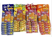 ขนม เบนโตะ 5บาท หมึกอบ 1แผง×12ฟรี1 (ยกแพ็ก)