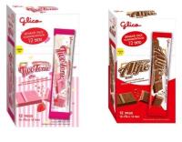 Glico - กูลิโกะแอลฟี่ ทูโทน ขนาด 15 กรัม x 12 ซอง ( รสชอคโกแลต / รสสตรอเบอรี่ )