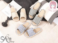 Sasa Girls Fashion T01 รองเท้าแตะ รองเท้าใส่ในบ้าน ใส่ในออฟฟิศ ใส่สบาย ลายทาง