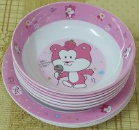 แพ็คคู่ลายการ์ตูน จาน9นิ้ว 6ใบ ชาม7.5/8นิ้ว 6ใบ ราคา