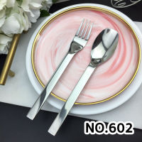 *สินค้าส่งจากไทย* ชุดช้อนส้อม สแตนเลส อย่างดี ขัดเงาสวย หนา 2.5 มิล มีให้เลือก 5 ลาย คุณภาพดี TWIN FISH