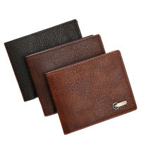 กระเป๋าเงินใส่เหรียญกระเป๋าเงินผู้ชายสีดำกระเป๋าสตางค์ใส่เหรียญสำหรับนักธุรกิจชายหนัง PU หลายช่องความจุขนาดใหญ่ลำลองดอลลาร์