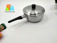 หม้อโจ๊กมีด้ามจับ+ฝา กว้าง14cm. ลึก6.5cm.ตราม้า พกพาสะดวก ไปปิคนิคเข้าแคมป์ปิ้ง หม้ออลูมิเนียม