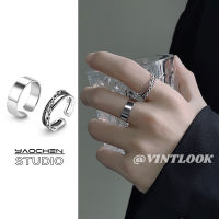 แหวนวินเทจแฟชั่นของผู้ชายผู้ชายแหวนปรับขนาดได้วินเทจ