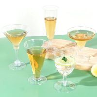 แก้วน้ำ พลาสติก แก้วไวน์ ที่ถอดออกได้ แบบพกพา ที่ถอดออกได้ แก้วไวน์พลาสติก น้ําหนักเบา ความต้านทานการตก ถ้วยมูส